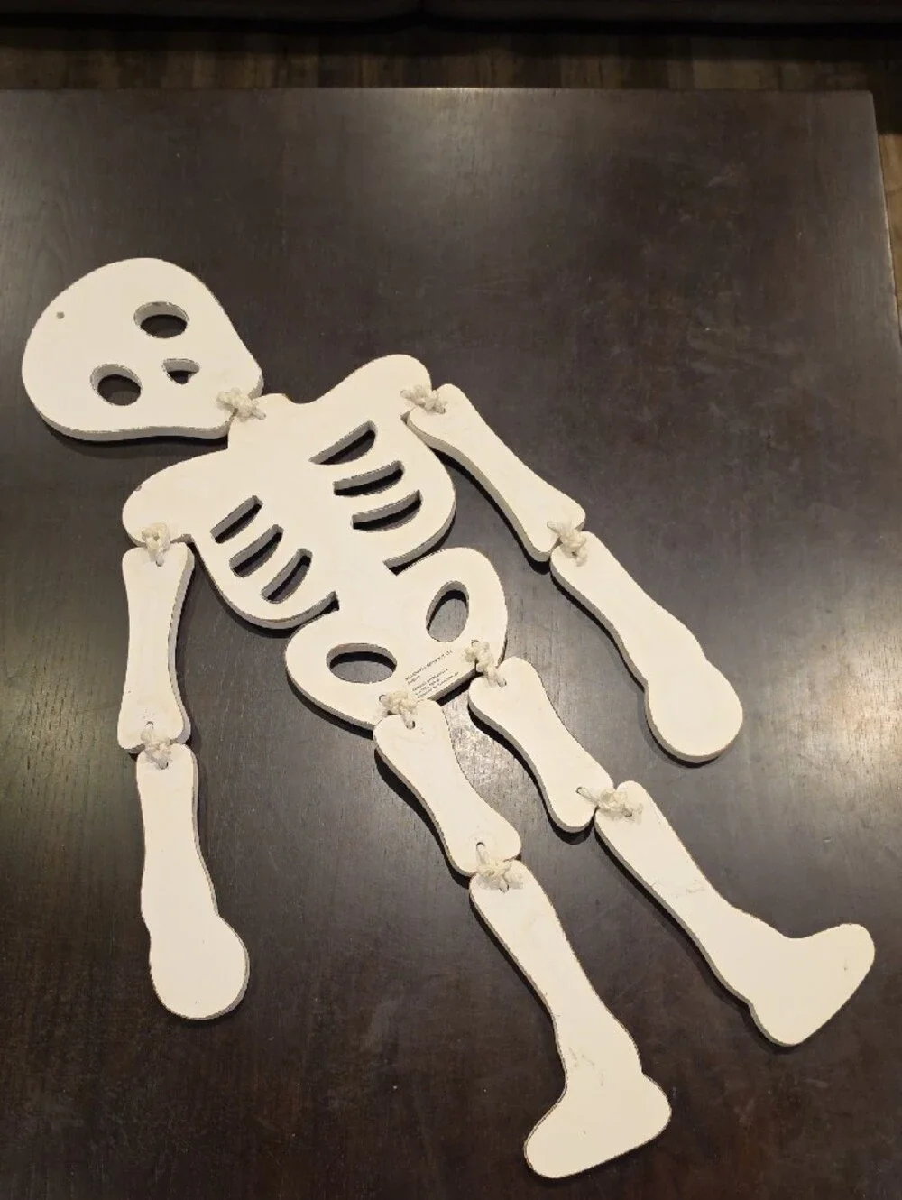 Halloween White Wooden Hanging Skeleton, 27
